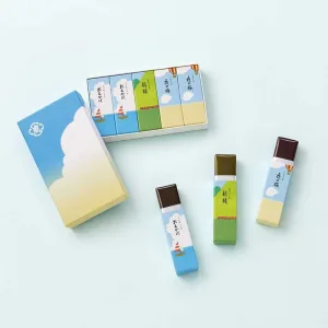 とらや 夏パッケージ小形羊羹５本入 夏柄化粧箱