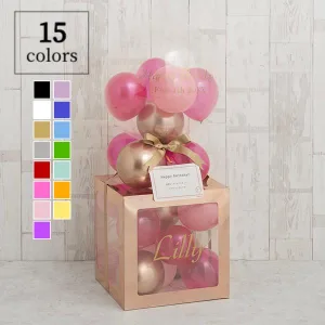 Balloon Kitchen／バルーンキッチン メモリアルバルーンローズゴールドキューブボックス
