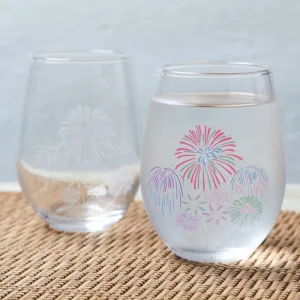 丸モ高木陶器 冷感花火 ペアフリーグラス