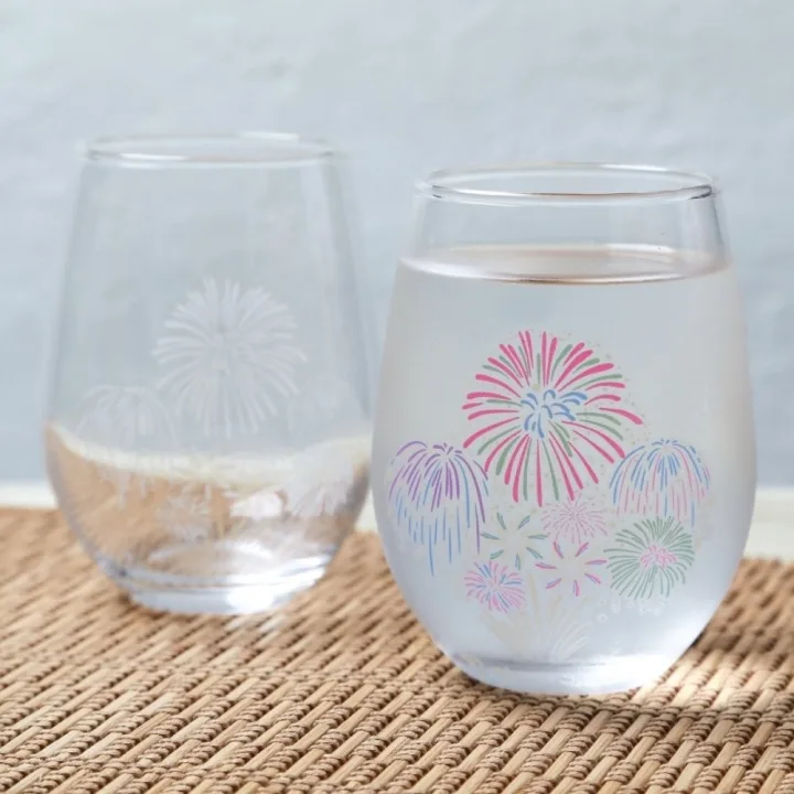 冷たい飲み物を注ぐと絵柄が変化