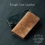 ROUGH OUT LEATHER 手帳型 スマホケース