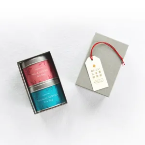 おいしい日本茶研究所 本格ティーバッグギフト 水出し煎茶＆和紅茶 茶缶入り