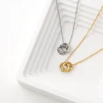 Double ring necklace