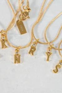CREA／クレア one stone initial necklace
