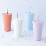 ストロー付きステンレスタンブラー