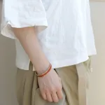 真鍮 ヌメ革 バングル