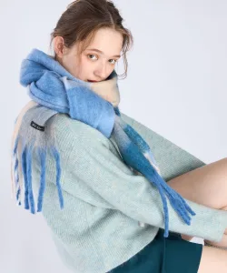 agnès b.／アニエスベー WEB限定 ブロックチェックストール