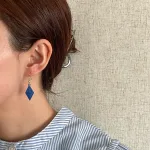 つづれや Nanbu hishizashi design×paper accessory（青×白）