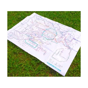 首都圏 鉄道路線図 レジャーシート