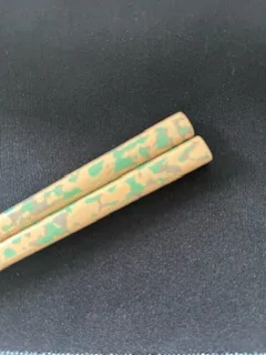 イシオカ工芸 津軽塗 箸 大 白彩グリーン