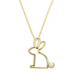 Little Rabbit With Pearl Necklace