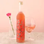 フラワーブーケ -ロゼワイン- カーネーション付き