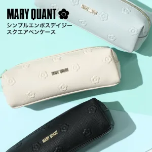 MARY QUANT／マリークワント シンプルエンボスデイジー スクエアペンケース