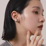 ポイントパールダブルイヤーカフ シルバー
