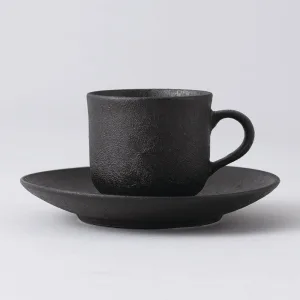 kuros'／クロス 黒墨 コーヒーカップ＆ソーサー[ラウンド]