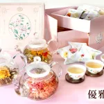 カーネーション茶 工芸茶10種類 ティーポット 優雅セット