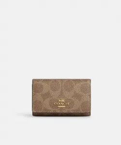 COACH／コーチ ファイブ リング キー ケース・シグネチャー キャンバス
