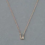 K10PG ホースシュー ダイヤモンド ネックレス