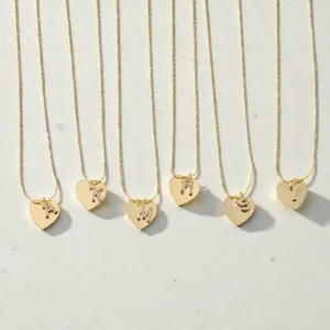 Precious／プレシャス イニシャルハートネックレス