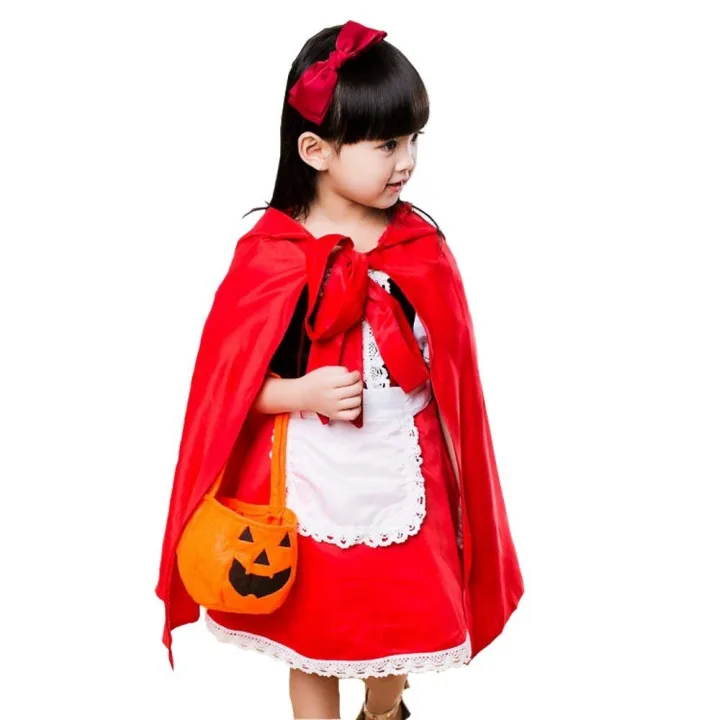 デザイン性の高いキッズ用赤ずきんちゃんハロウィンコスプレ