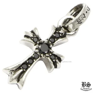 Chrome Hearts／クロムハーツ CHクロスベビーファットチャームwithパヴェブラックダイヤモンド