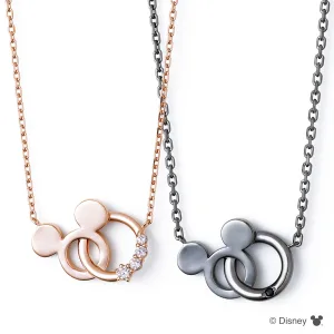 THE KISS／ザ・キッス  ディズニー ミッキー / シルバー ペア ネックレス DI-SN1413CZ-1414CZ