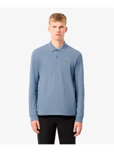 LACOSTE／ラコステ 長袖 リブ メランジカラ-ポロシャツ L1313 (杢・長袖)