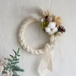 White New Year Wreath クリスマス 正月兼用リース