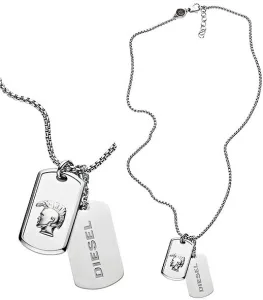 DIESEL／ディーゼル ダブルプレートネックレス