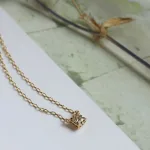 K18 プリンセスカット ダイヤモンド ネックレス