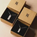 “THE EDGE”シグネチャーカッティングダブルリングペアネックレス
