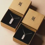 “THE EDGE”シグネチャーカッティングダブルリングペアネックレス