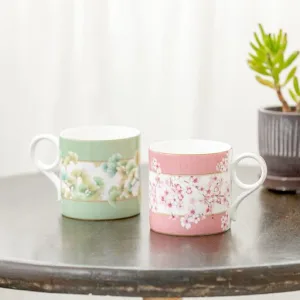 WEDGWOOD／ウェッジウッド ワンダーラスト 東京マグ 桜 ボーダーピンク