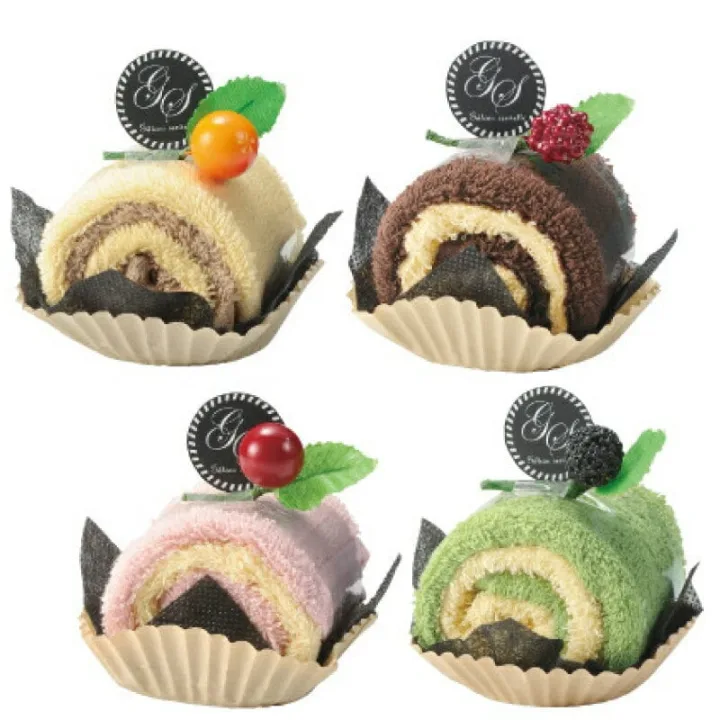実用的でかわいい!ロールケーキタオル
