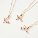 イニシャルネックレス K10ピンクゴールド