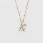 イニシャルK／K10ダイヤモンドネックレス