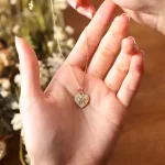 K18 Gold Heart Initial Pendant