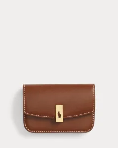 RALPH LAUREN／ラルフローレン Polo ID レザー フォールドオーバー カード ケース