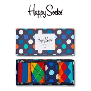 Happy socs／ハッピーソックス BIG DOT MIX 4足組 ギフトセット