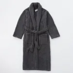 Shawl Collar Chenilla Solid Robe