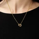 Double ring necklace