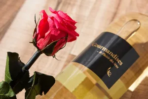 Origin GOURMET／オリジングルメ フランス白ワインとピンクのお花のギフトセット