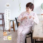 花柄ニット パジャマ
