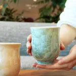 湯呑み2点セット 花結晶(緑 茶)
