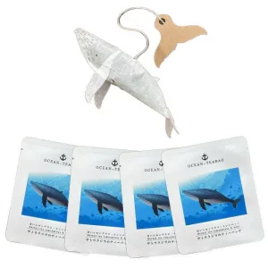 OCEAN TEABAG／オーシャンティーバッグ ザトウクジラのティーバッグ 青いレモングラスミントティー 4包
