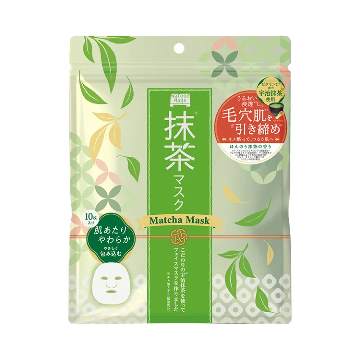 抹茶が香るユニークなシートマスク