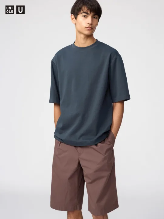 エアリズムコットンオーバーサイズTシャツ 5分袖