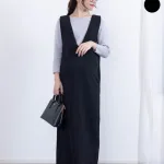 Vネックジョーゼットワンピース
