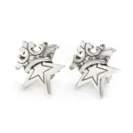 small solid star w. crown studs
