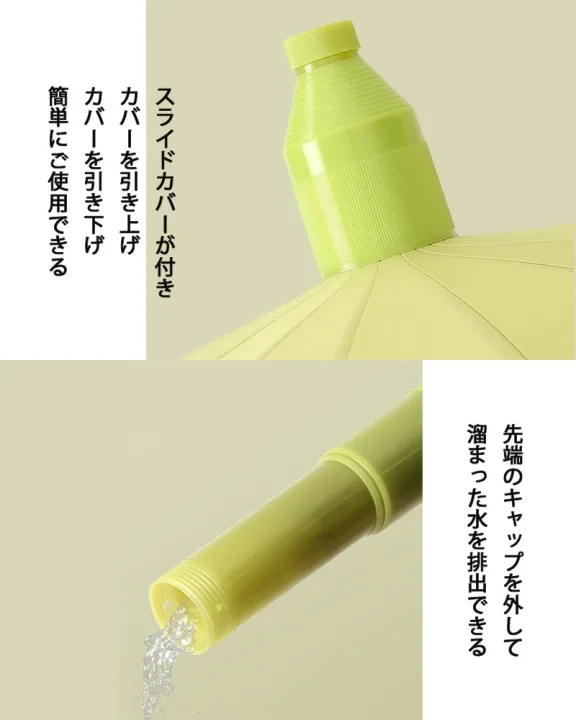 濡れた傘をシャットアウト！スライドカバー付き傘